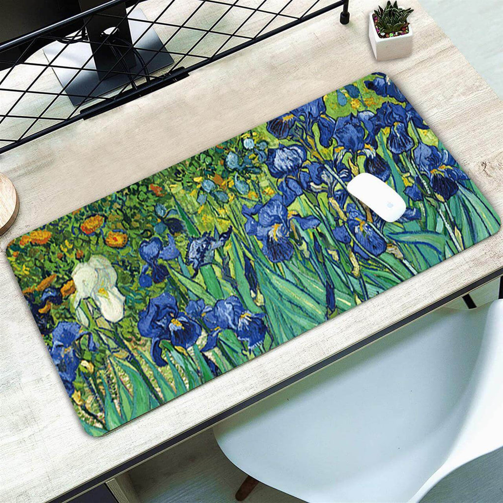 Irises Desk Mat