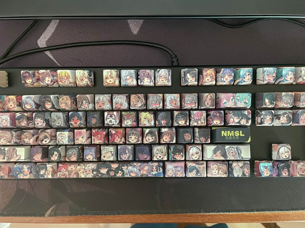 108 pcs Hentai Girl Backlit Keycaps Set