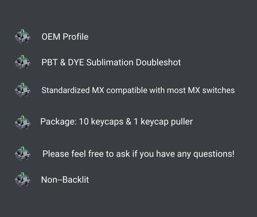 Resident Evil Keycaps, OEM Profile