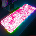 Anime Girl RGB Light Gaming Mouse Pad
