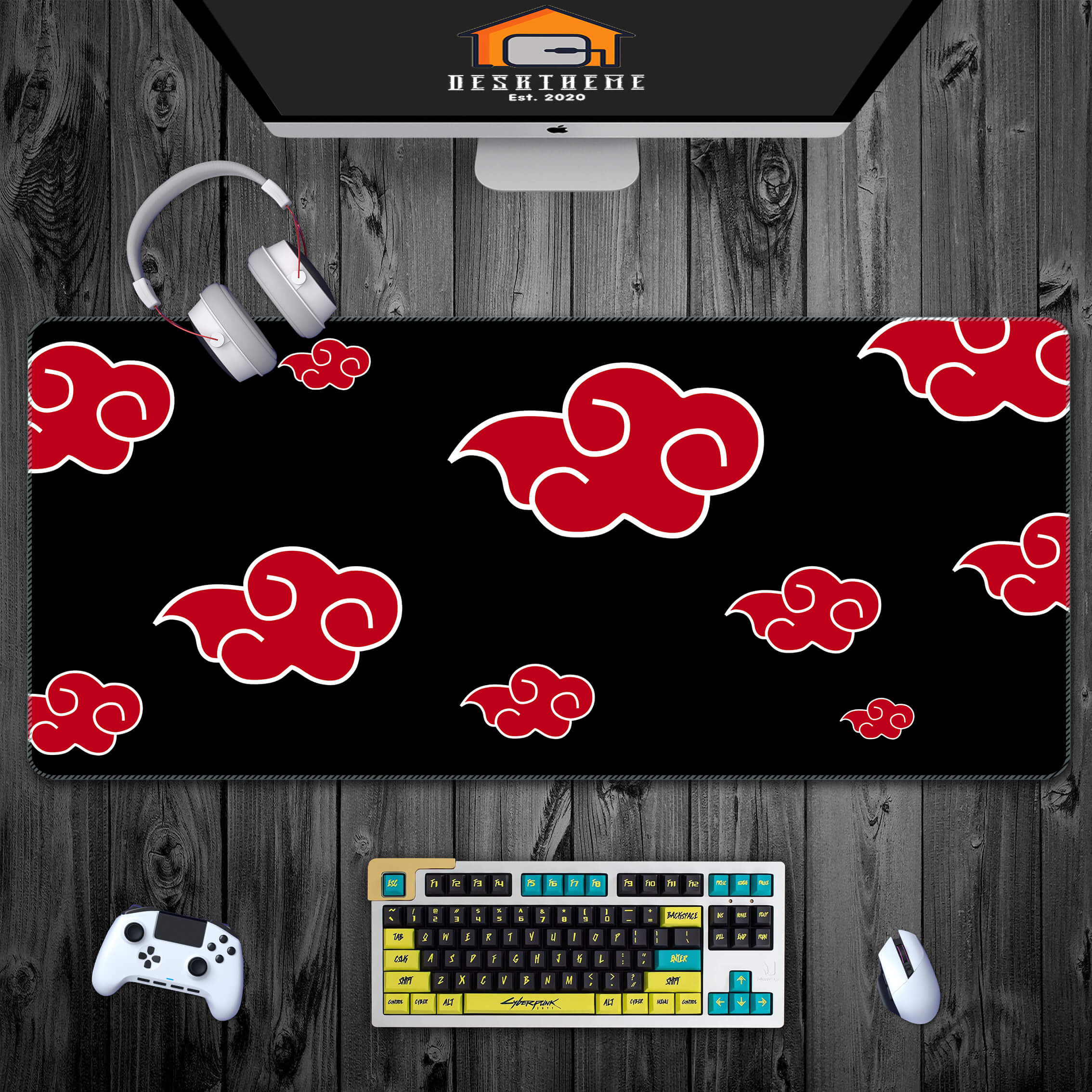 Akatsuki Red Cloud Anime Mouse Pad