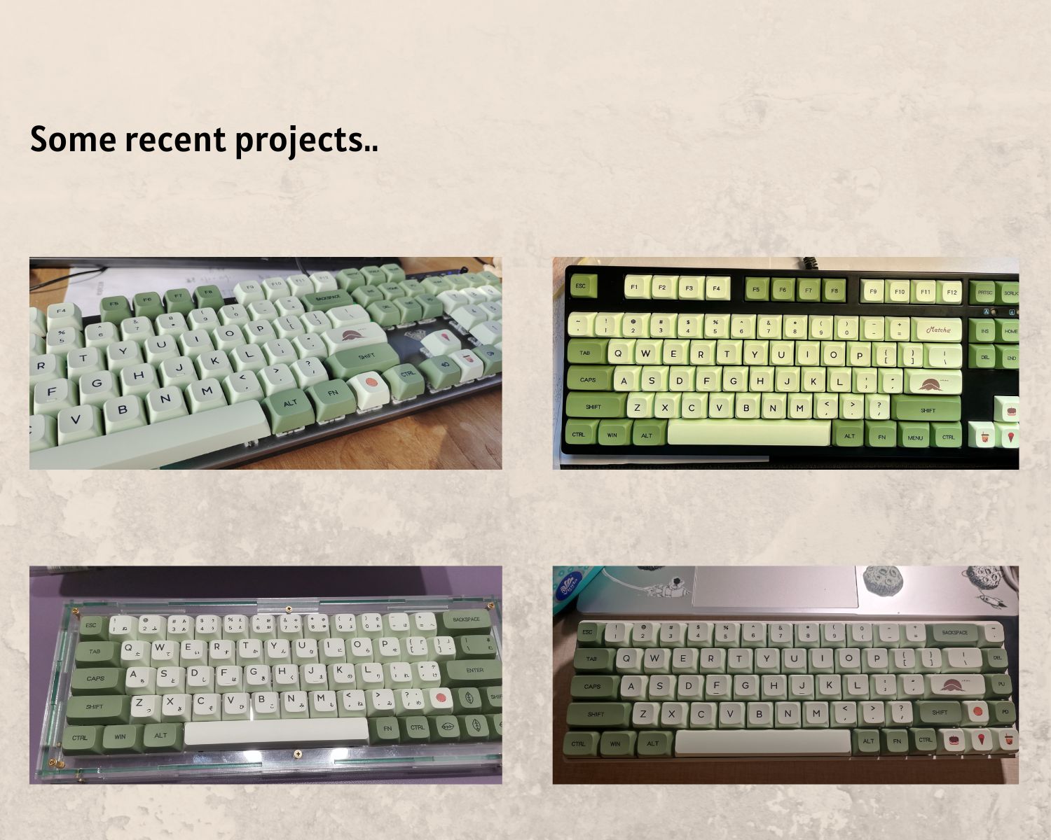 124 pcs Matcha Keycaps Set，XDA Profile