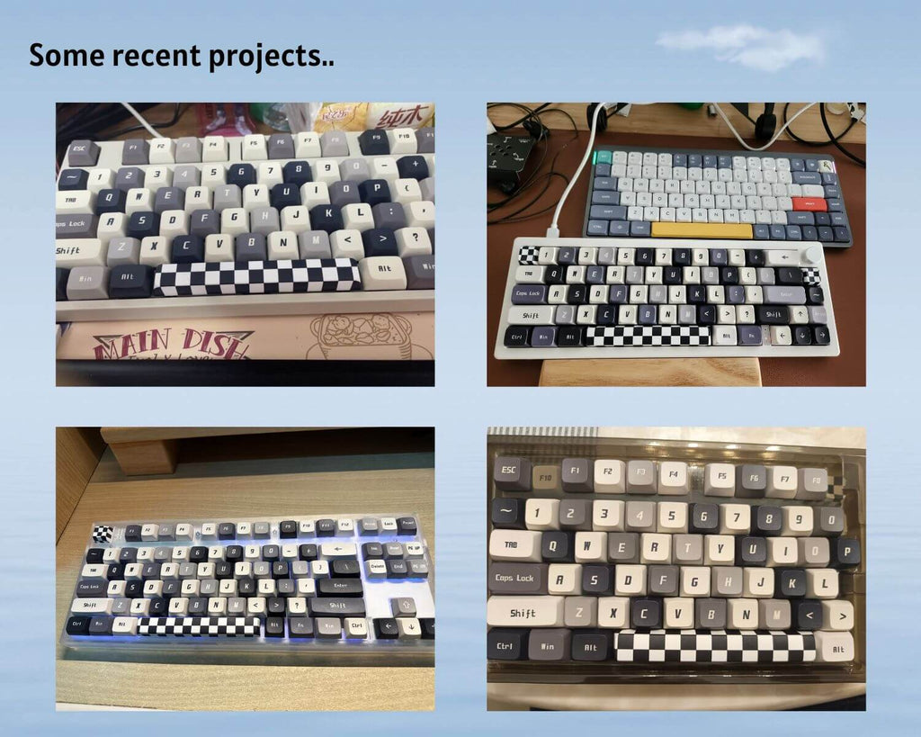 133 pcs Grid Keycap Set，XDA Profile