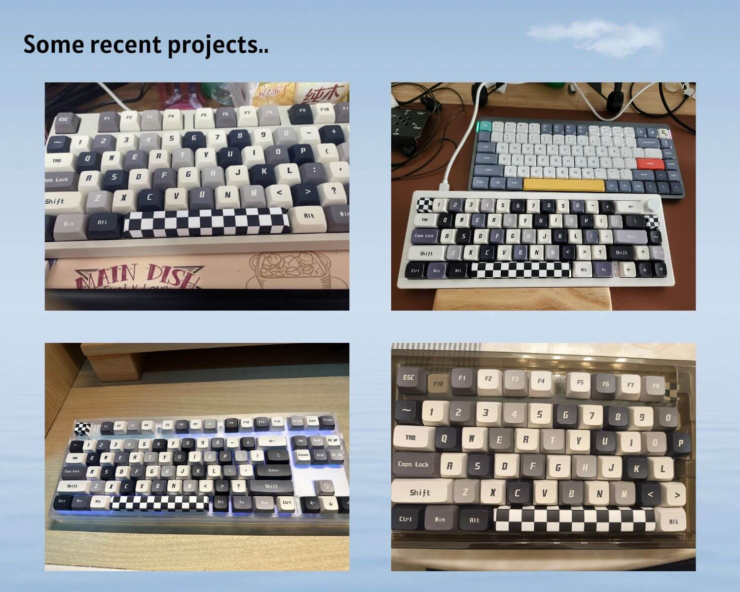 133 pcs Grid Keycap Set，XDA Profile