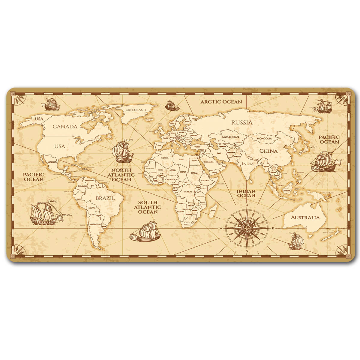 World Map Desk Pad