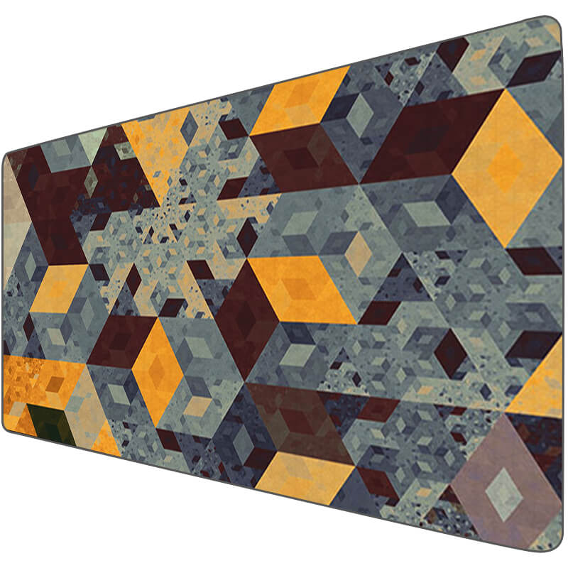 Yellow Rhombus Diamond Desk Pad