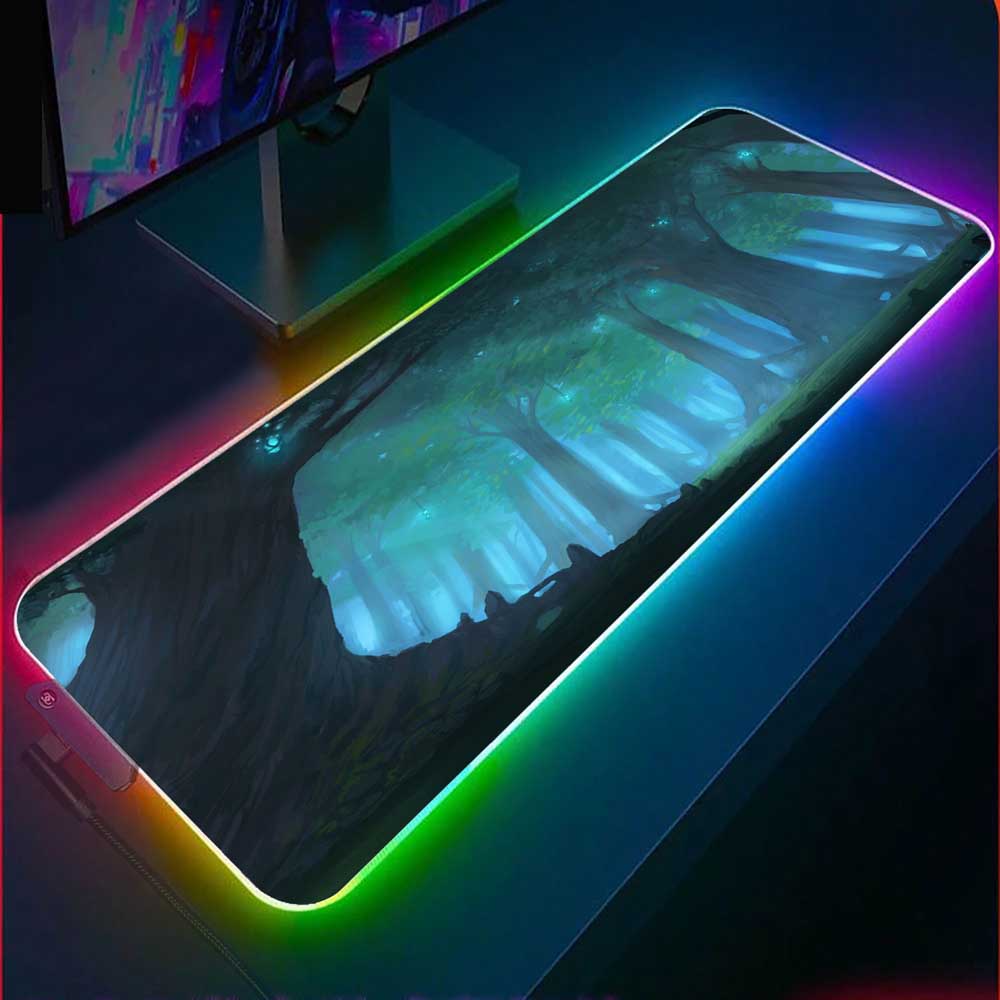 Warcraft Forest RGB Gaming Mouse Pad