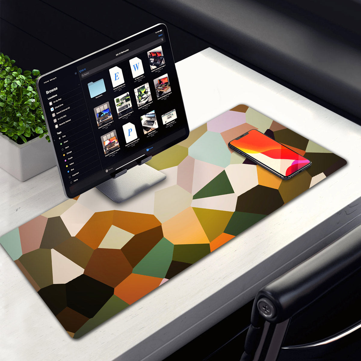Colorful Polygonal Desk Pad