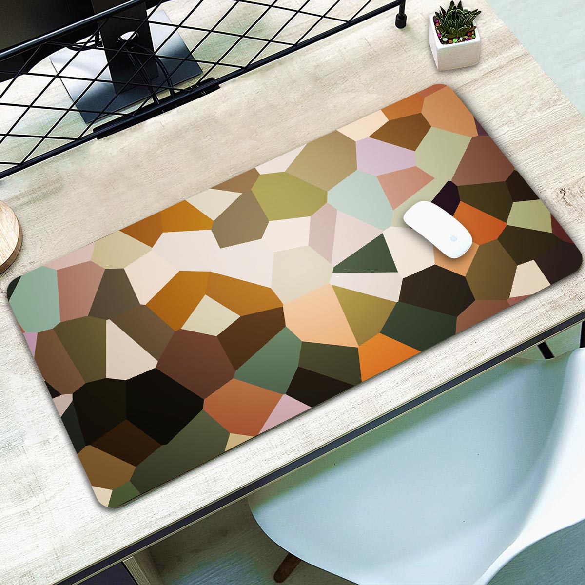 Colorful Polygonal Desk Pad