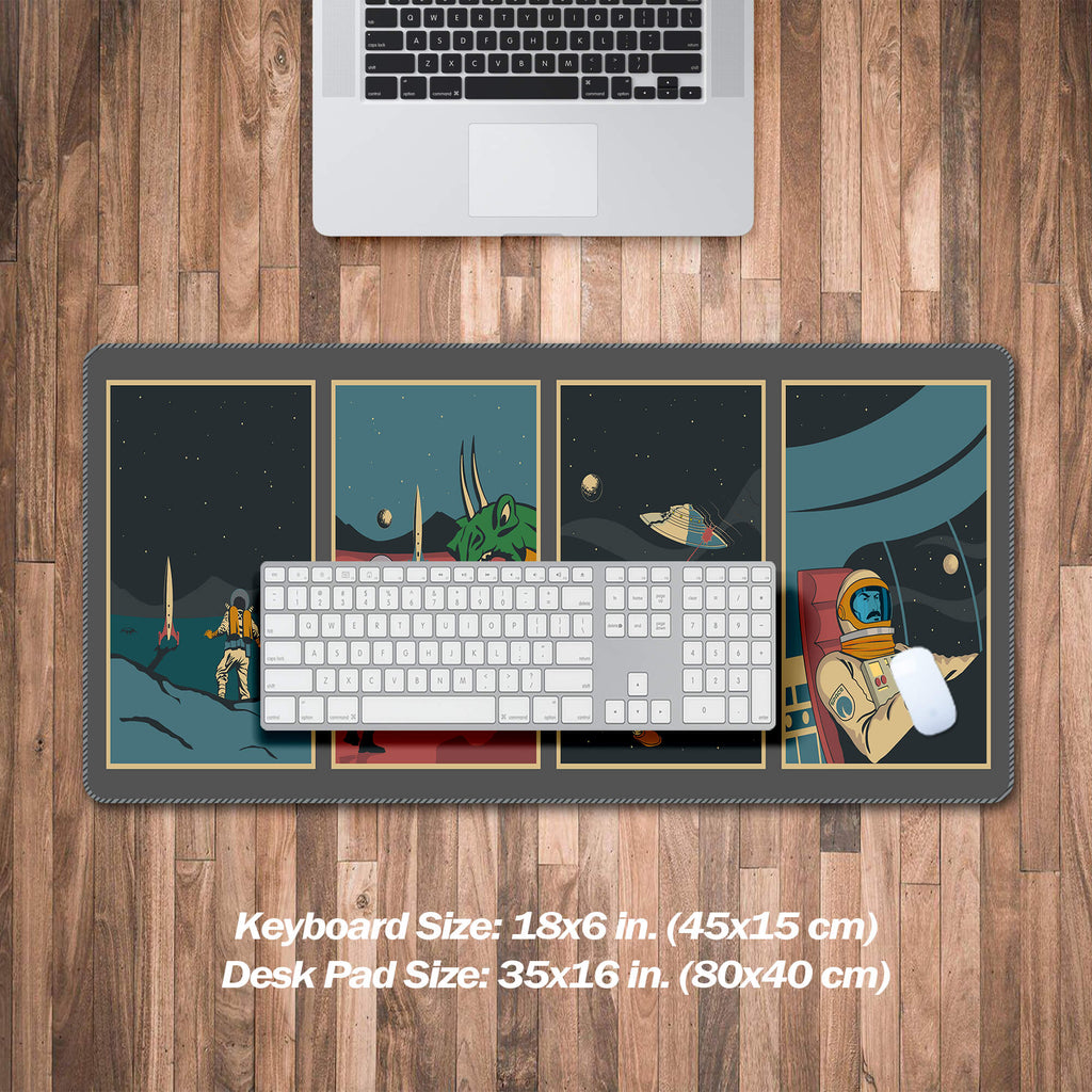 Retro Future Poster Desk Mat