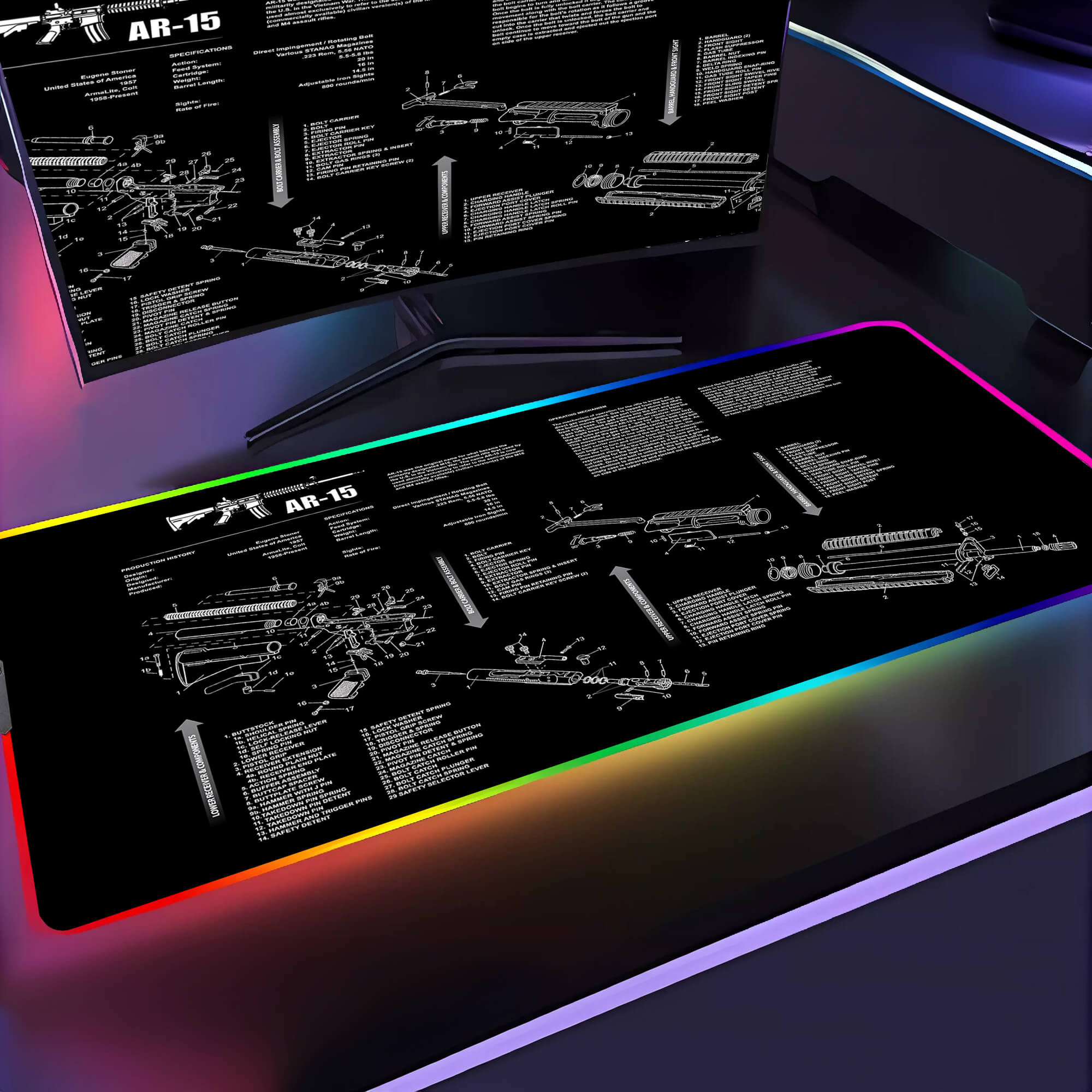 AR-15 Gaming Desk Pad