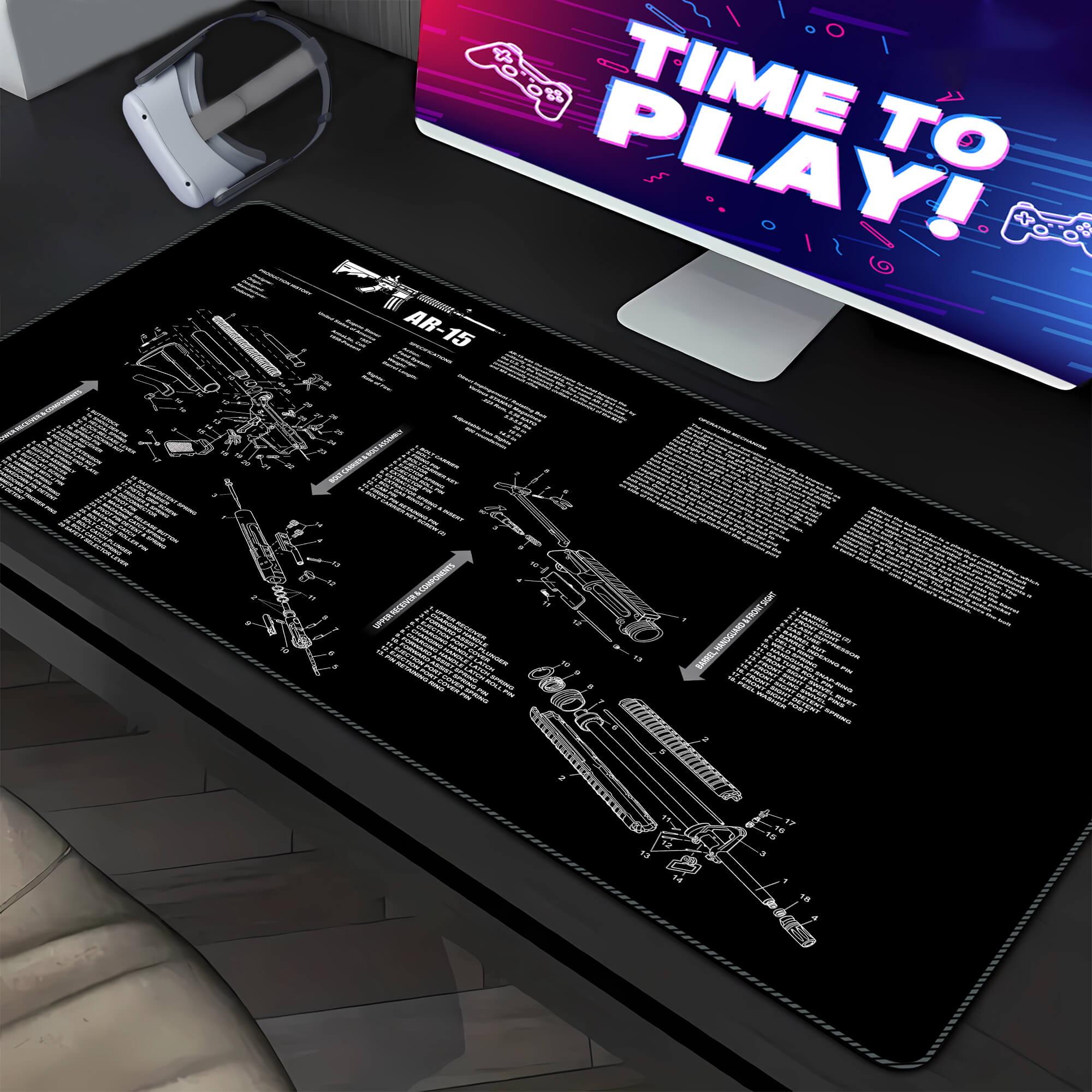AR-15 Gaming Desk Pad