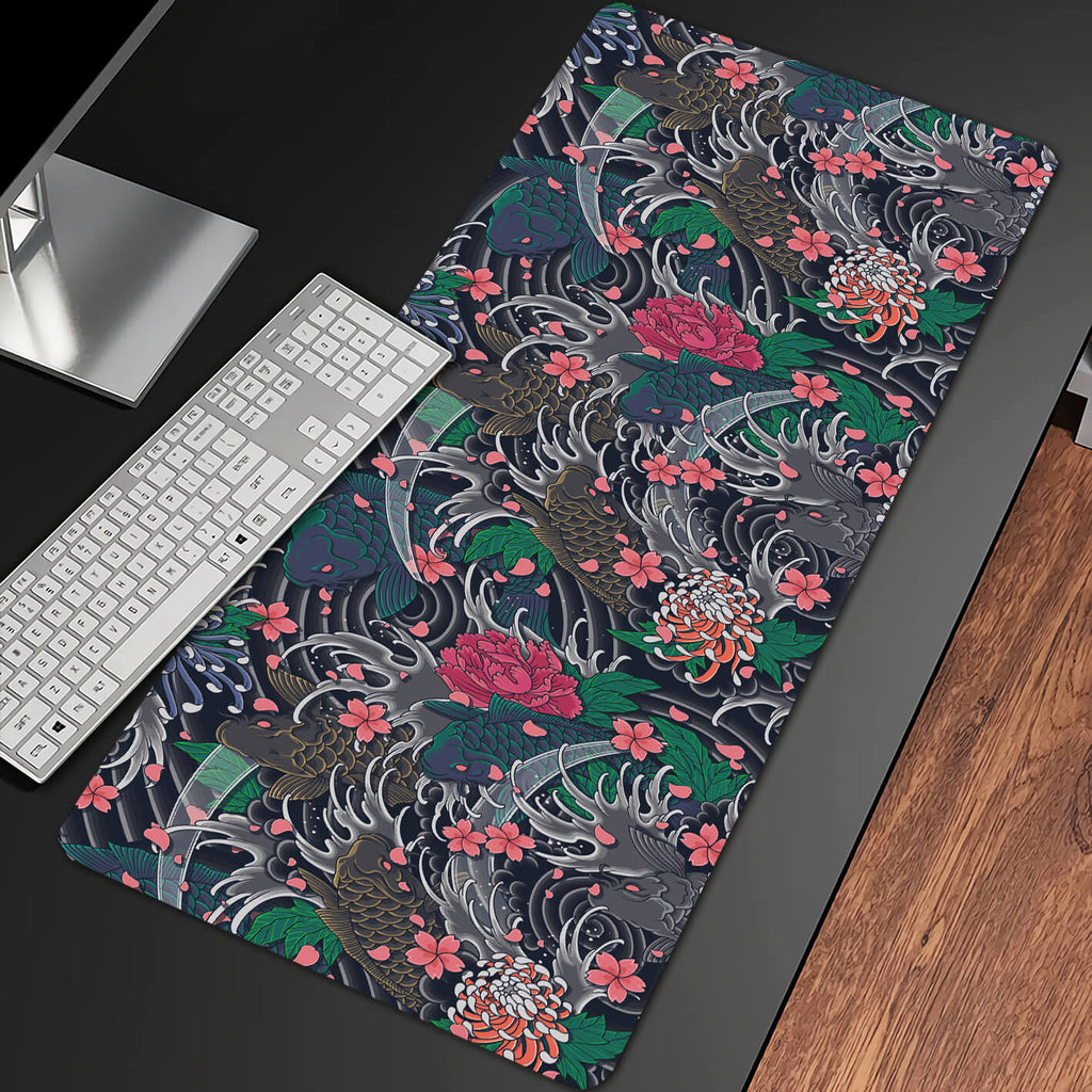 Koi Fish Gaming Desk Pad