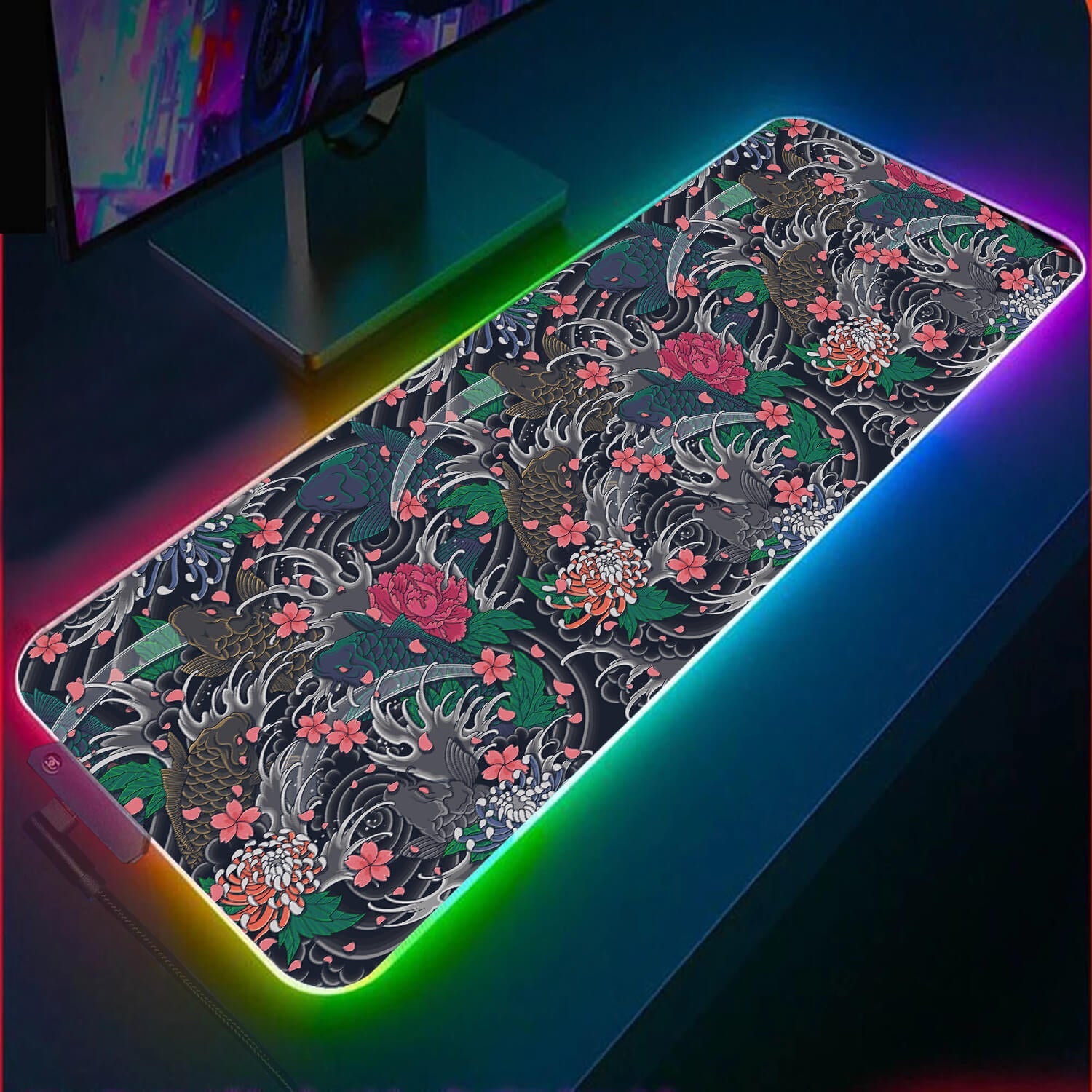 Koi Fish Gaming Desk Pad