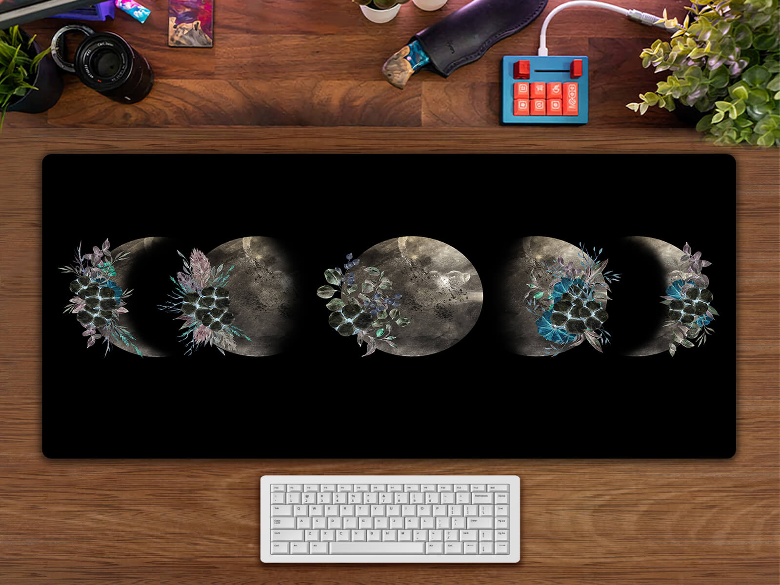 Floral Moon Phases Mouse pad XXL(2 Designs)