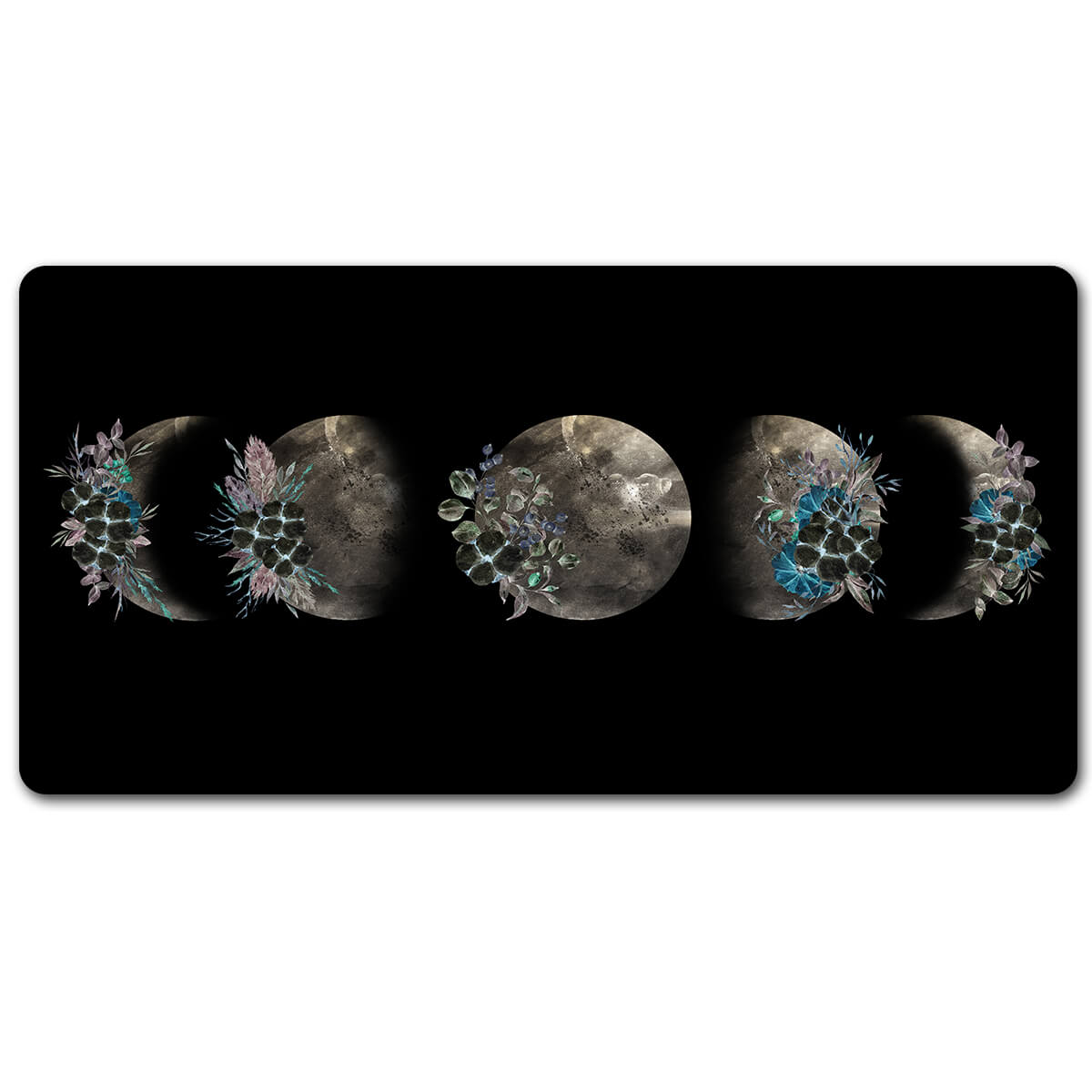 Floral Moon Phases Mouse pad XXL(2 Designs)