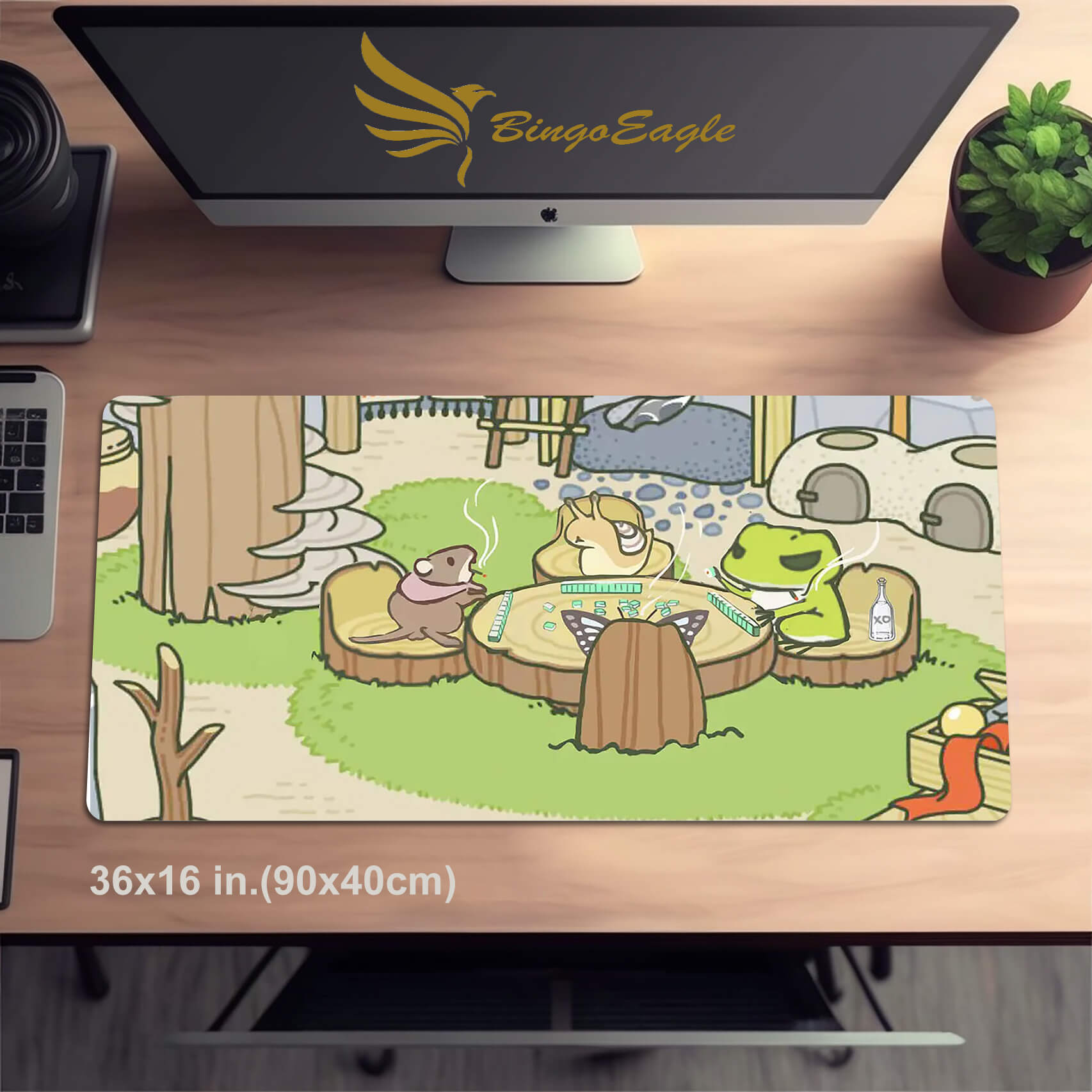 Cute Traveling Frog Mouse pad XXL(3 Designs)