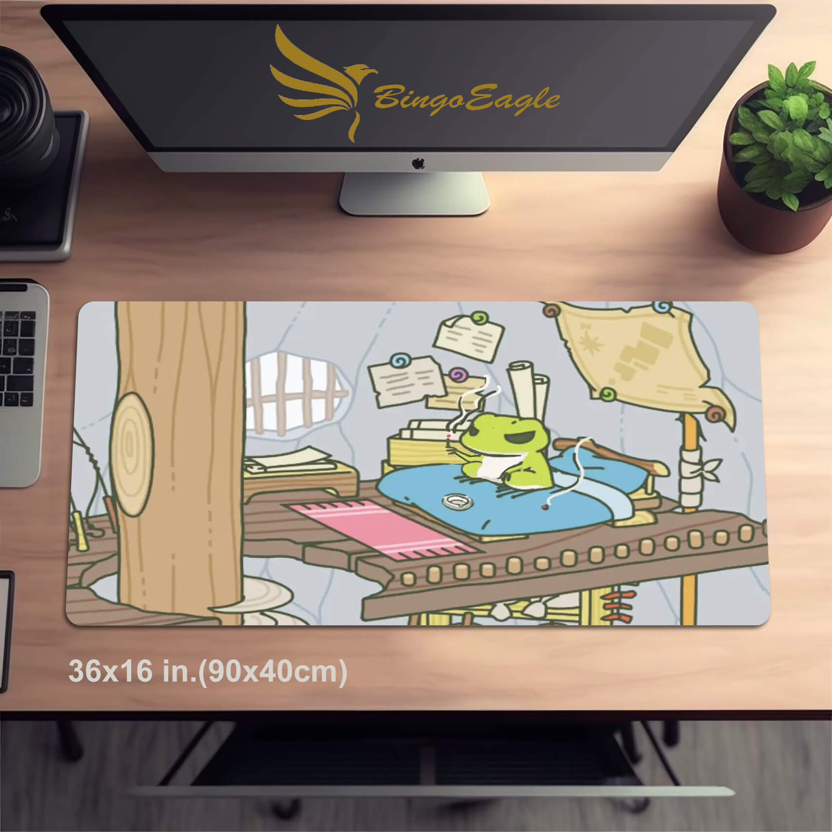 Cute Traveling Frog Mouse pad XXL(3 Designs)