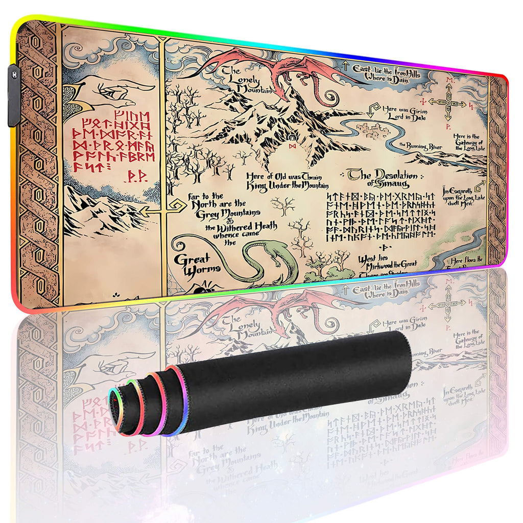 Lord of the Rings Middle Earth Map Gaming Mouse Pad XXL
