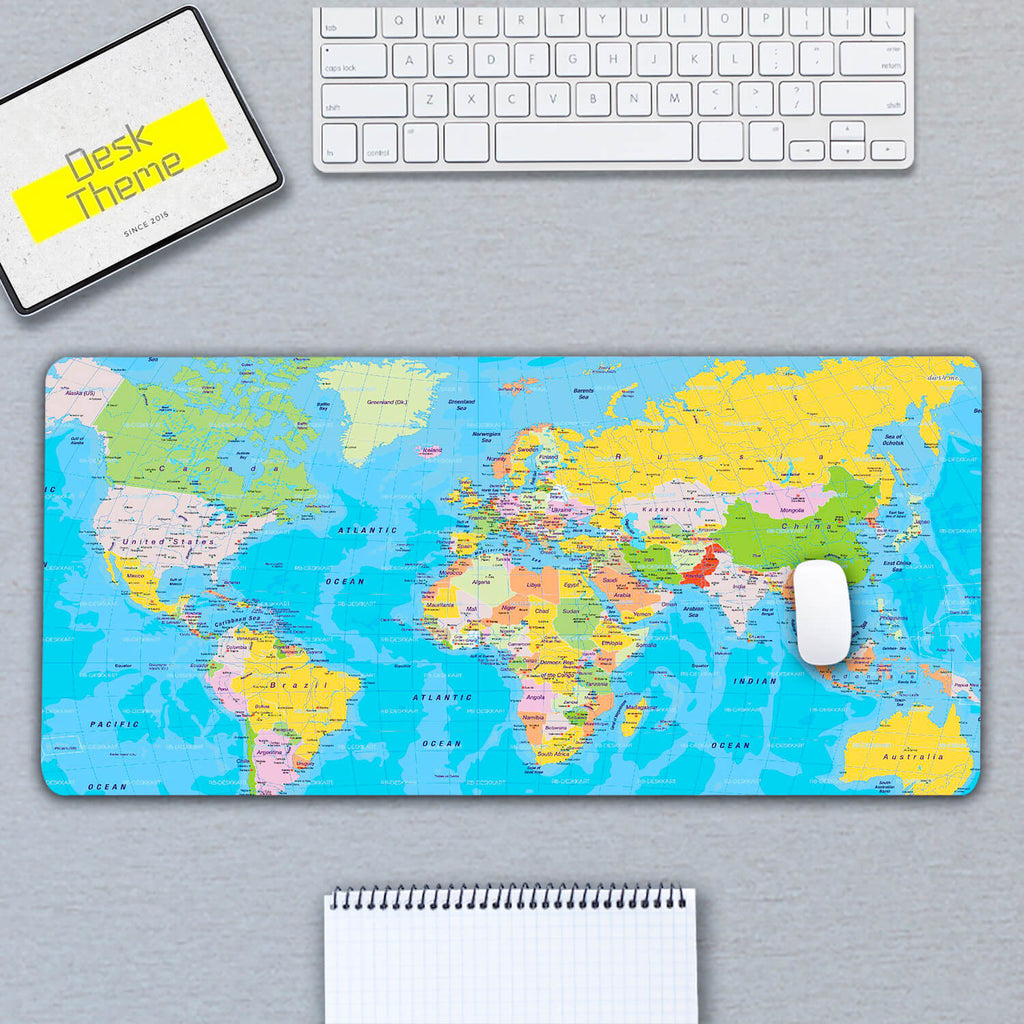World Map Desk Pad