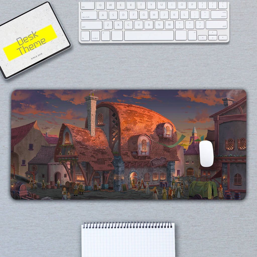 Medieval Town  Desk Pad