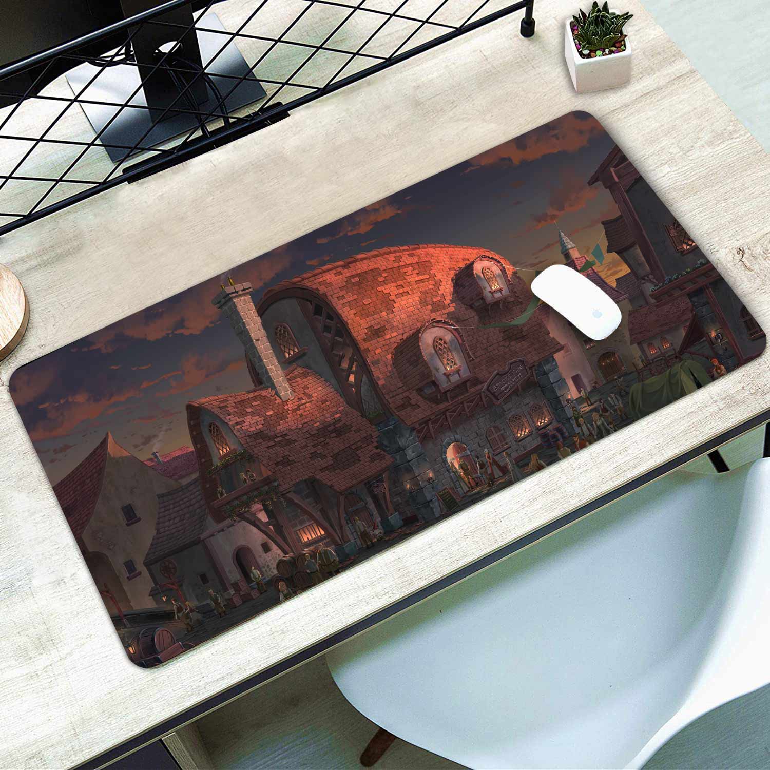 Medieval Town  Desk Pad