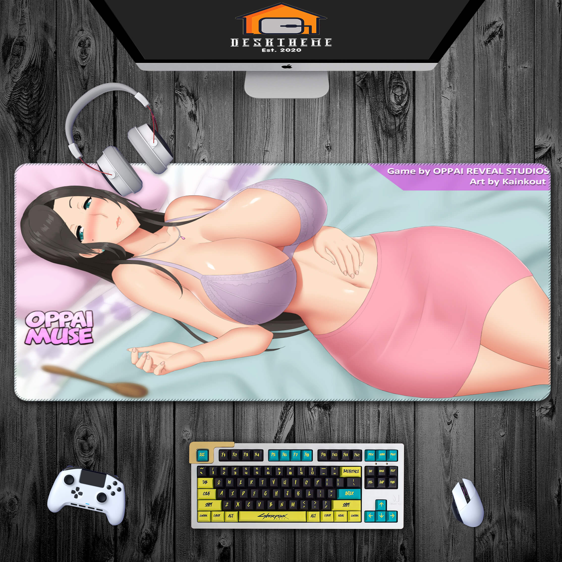 NSFW Big Boobs Gaming Mouse Pad Large-OPPAI