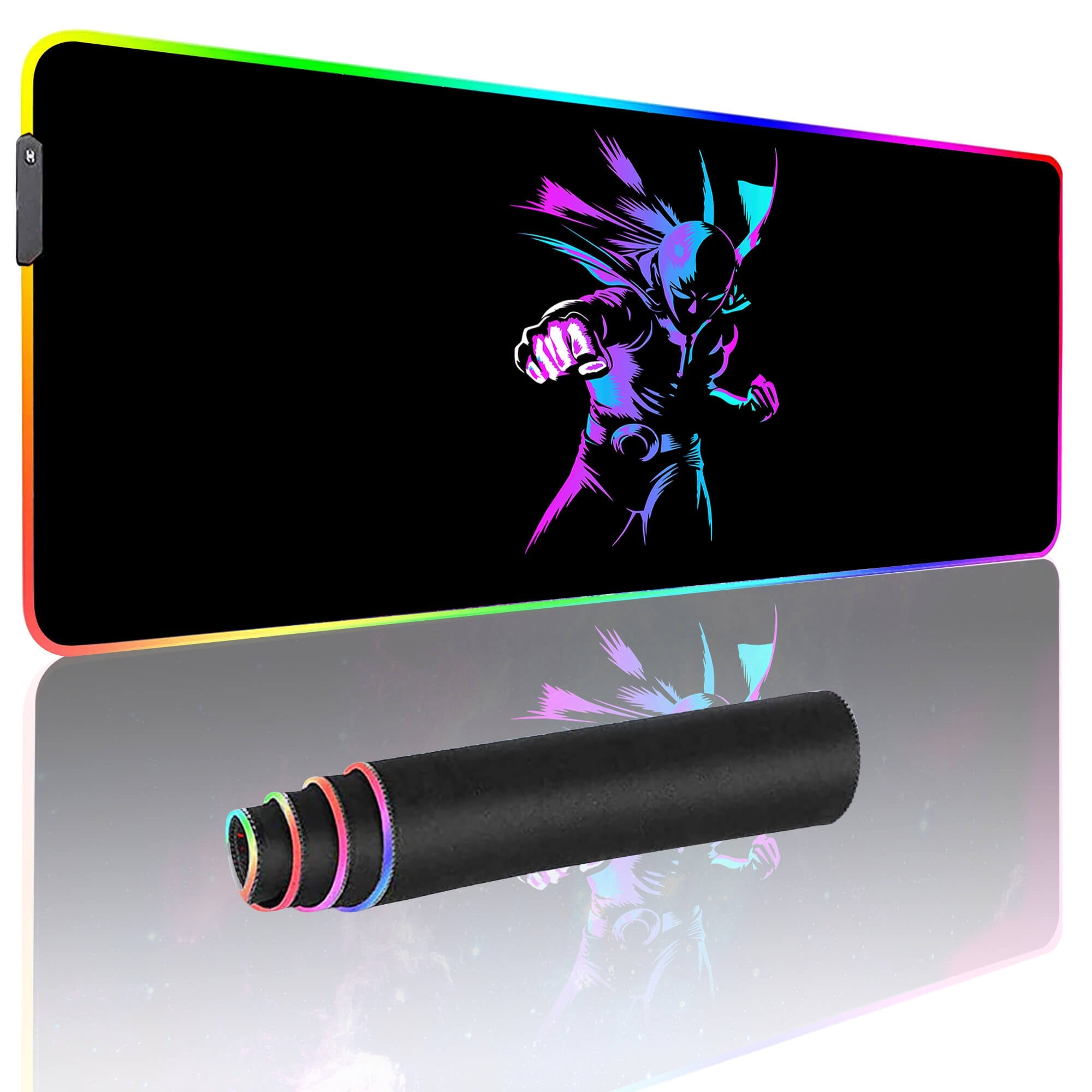 Saitama One Punch Man Neon Mouse Pad