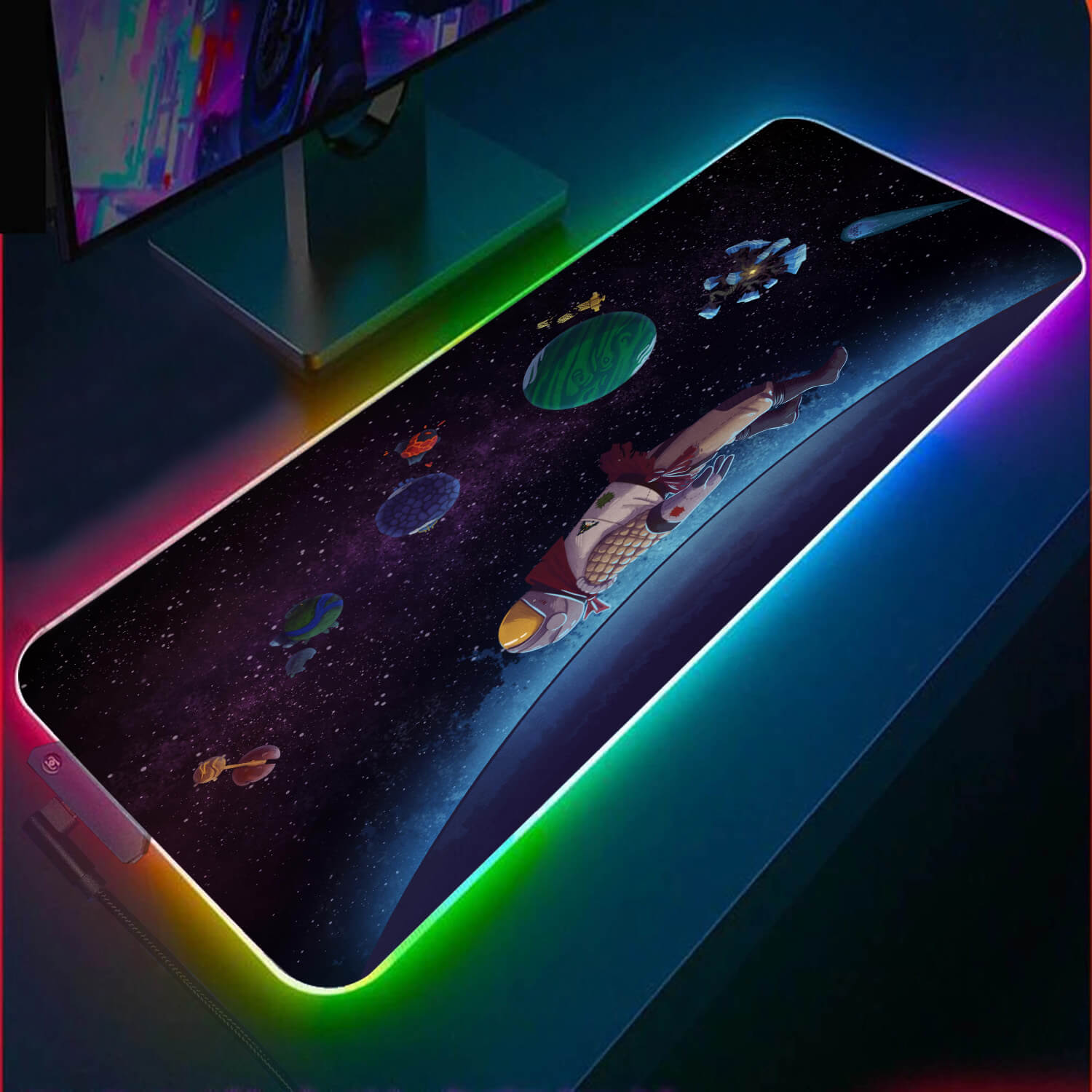 Cute Spaceman RGB Gaming Mouse Pad