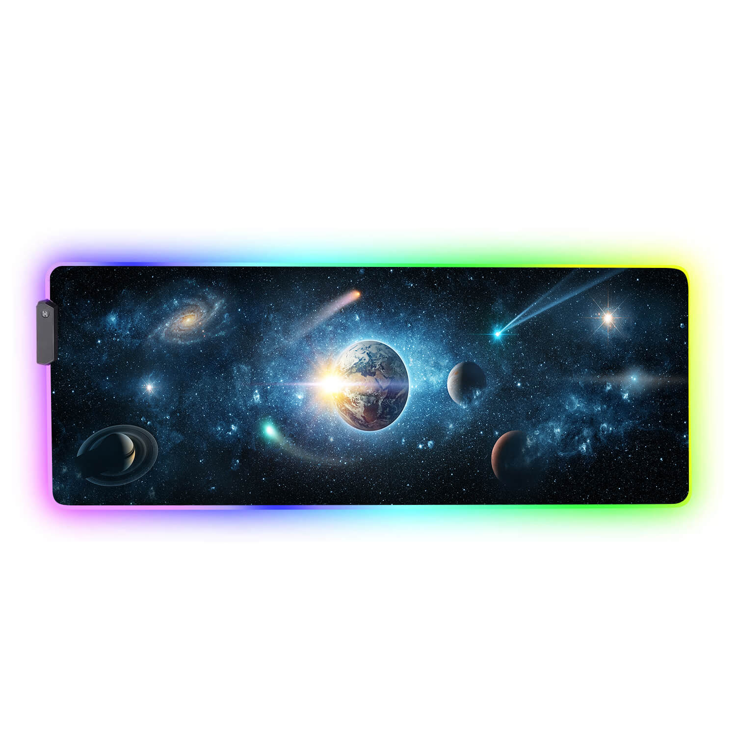 Space Planet RGB Gaming Mouse Pad