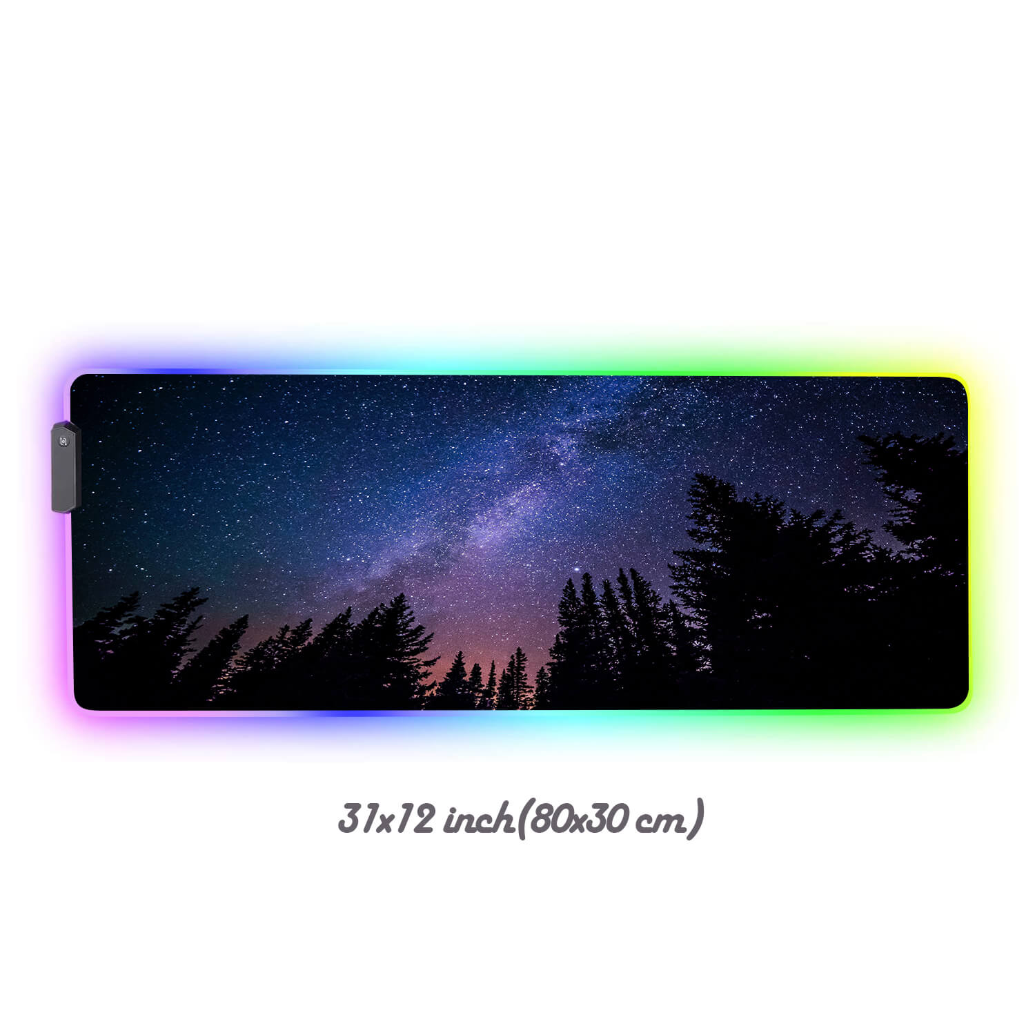 Forest Star Night Gaming Desk Pad