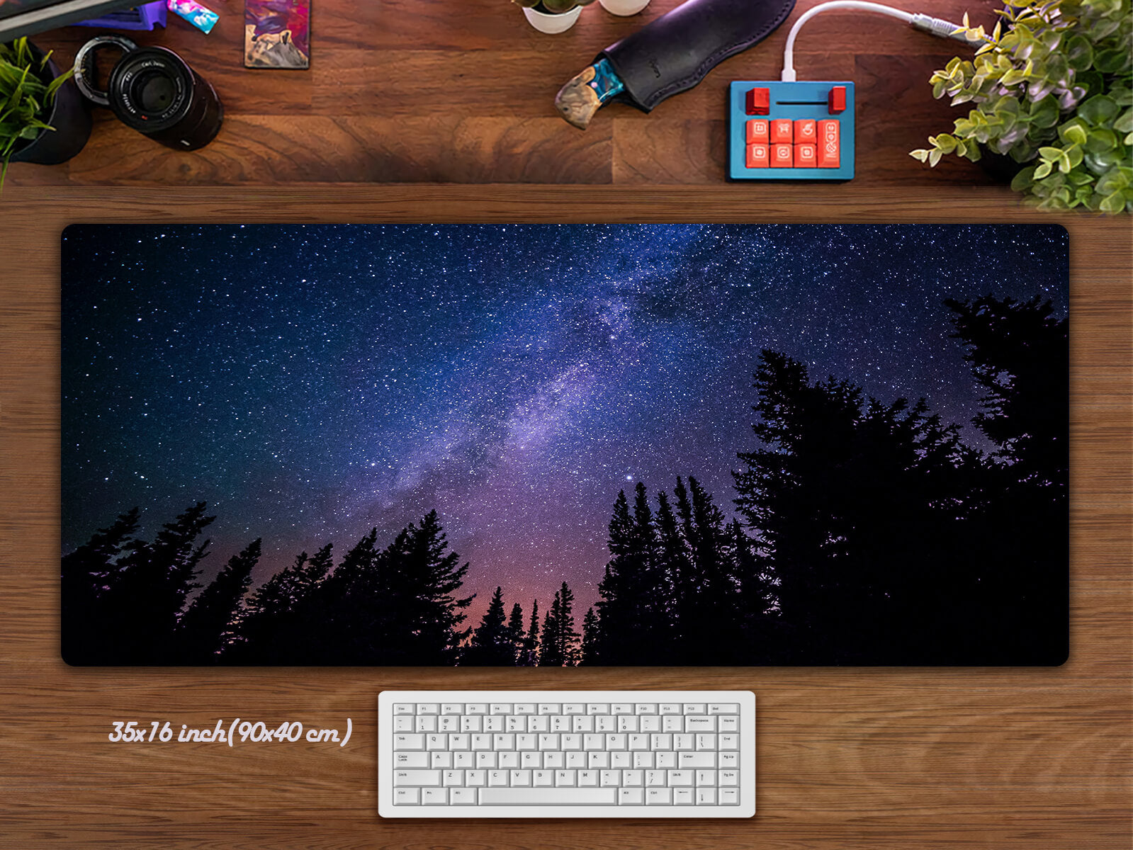 Forest Star Night Gaming Desk Pad