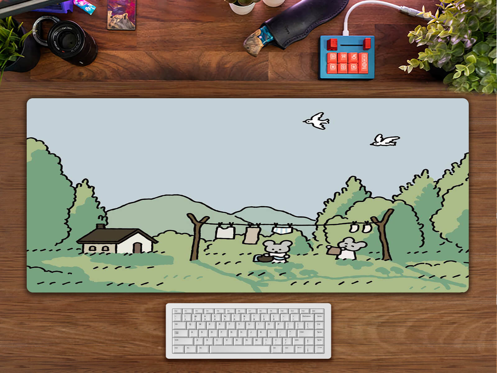 Cute Bunny and Bear Cute Desk Mat(4 Designs)