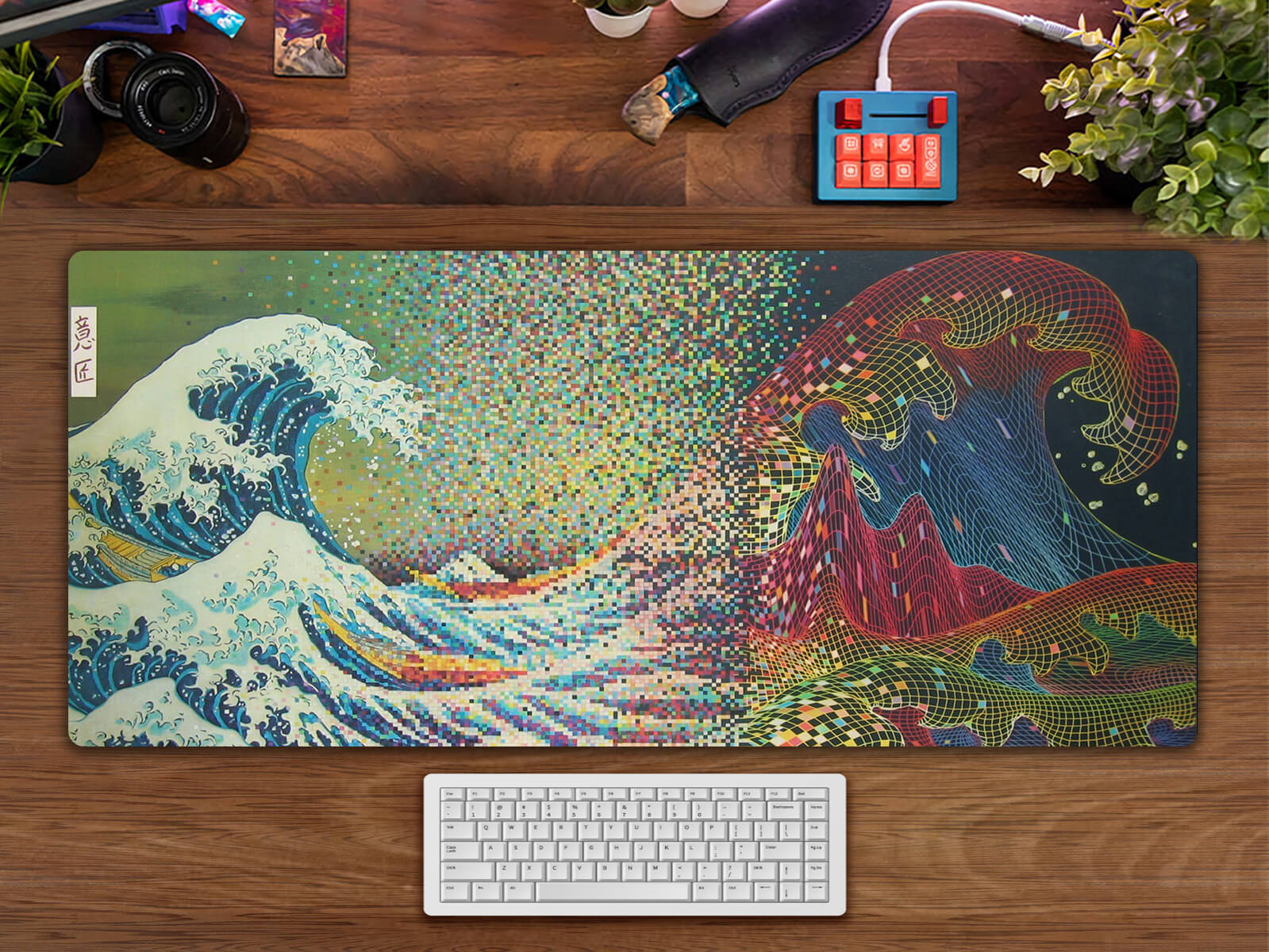 Pixel Greatwave Gaming Desk Pad Large